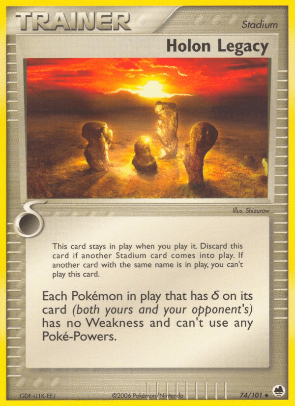74, EX: Dragon Frontiers, Normal, Stadium, Uncommon Holon Legacy (74/101) [EX: Dragon Frontiers] - Trading Card World