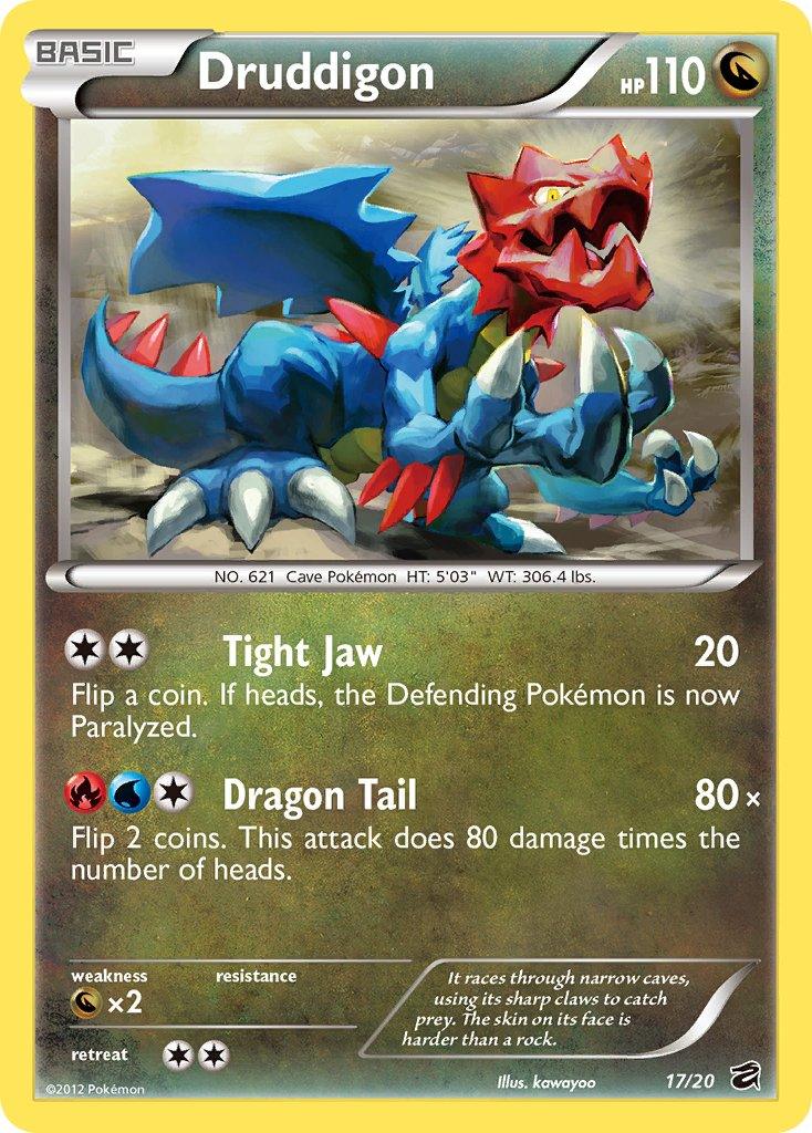 17, Black & White: Dragon Vault, Dragon, Dragon[×2], Holofoil, Promo Druddigon (17/20) (Blister Exclusive) [Black & White: Dragon Vault] - Trading Card World