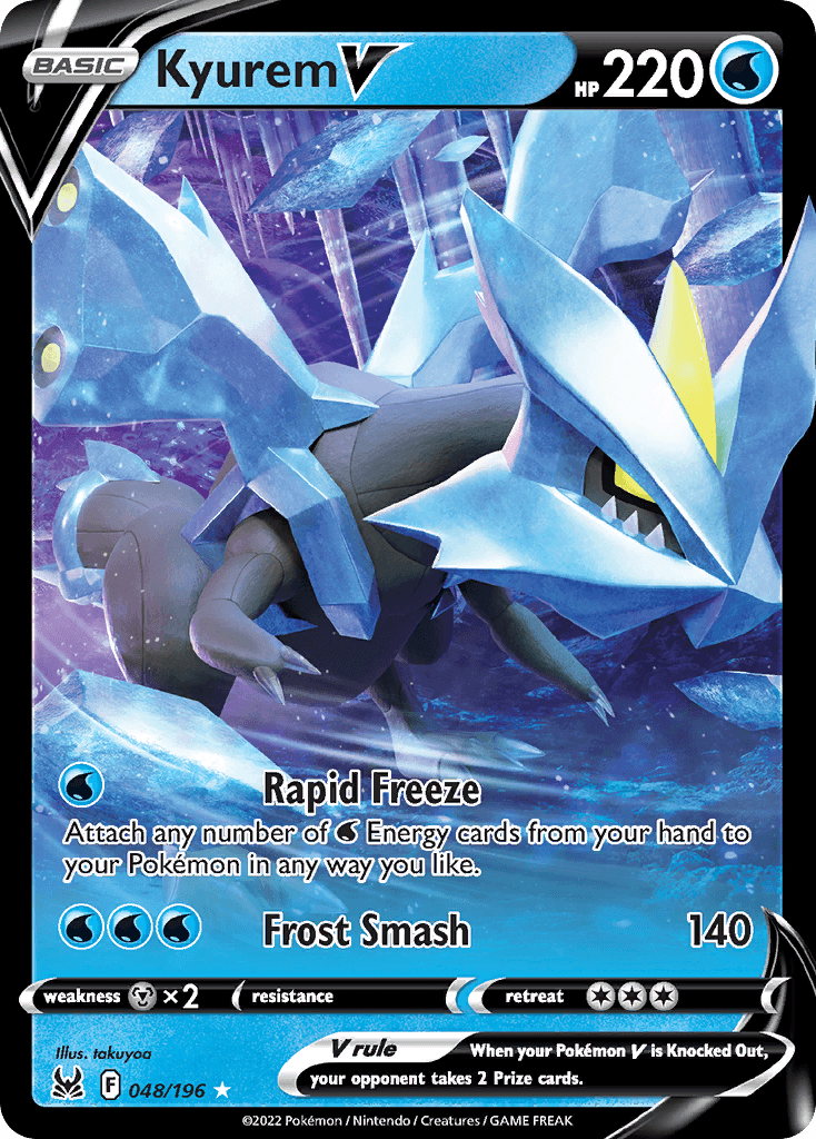 048, Holofoil, Metal [x2], Promo, Sword & Shield: Lost Origin, Water Kyurem V (048/196) (Jumbo Card) [Sword & Shield: Lost Origin] - Trading Card World
