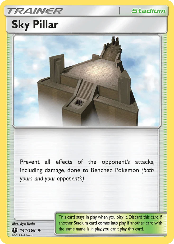 144, Normal, Reverse Holofoil, Stadium, Sun & Moon: Celestial Storm, Uncommon Sky Pillar (144/168) [Sun & Moon: Celestial Storm] - Trading Card World