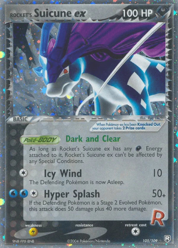 105, Darkness, EX: Team Rocket Returns, Holofoil, Lightning[×2], Ultra Rare Rocket's Suicune ex (105/109) [EX: Team Rocket Returns] - Trading Card World