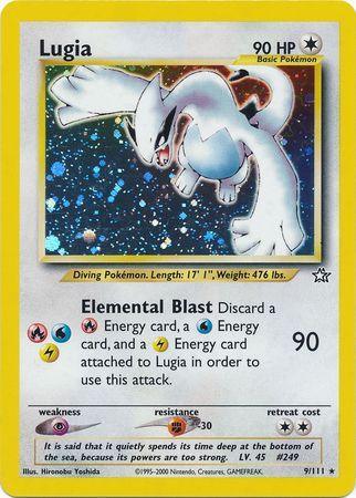 Colorless, Fighting[-30], Holo Rare, Holofoil, Neo Genesis Unlimited, Psychic[×2] Lugia (9/111) [Neo Genesis Unlimited] - Trading Card World