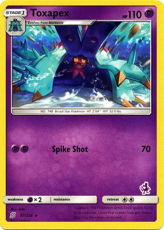 97, Battle Academy 2020, Normal, Promo, Psychic, Psychic[×2] Toxapex (97/236) (Mewtwo Deck) [Battle Academy 2020] - Trading Card World