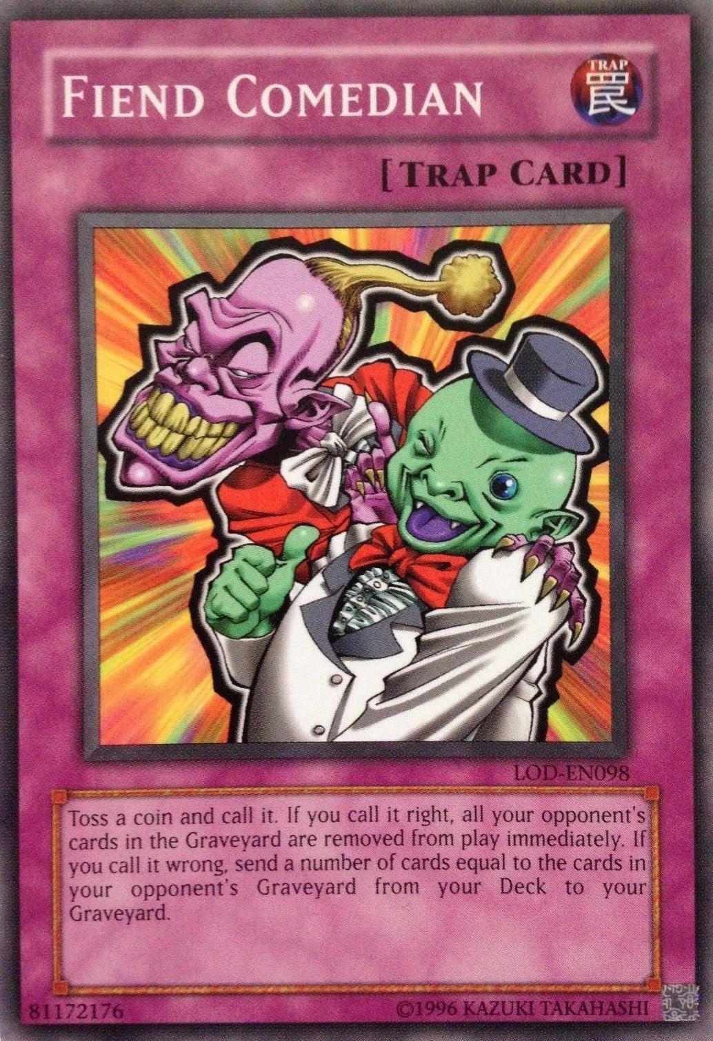 Common, Legacy of Darkness, Normal Trap, Trap, Unlimited Fiend Comedian [LOD-EN098] Common - Trading Card World