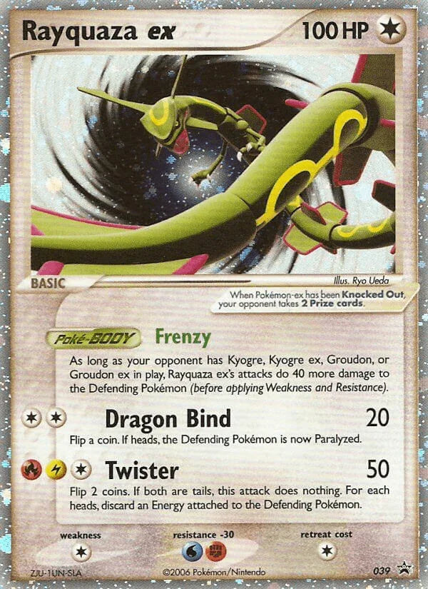 039, Black Star Promo, Colorless, Colorless[×2], Fighting[-30], Holofoil, Nintendo: Black Star Promos, Water[-30] Rayquaza ex (039) [Nintendo: Black Star Promos] - Trading Card World