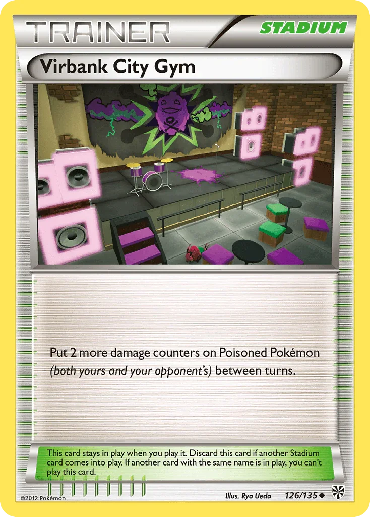 126, Black & White: Plasma Storm, Normal, Reverse Holofoil, Stadium, Uncommon Virbank City Gym (126/135) [Black & White: Plasma Storm] - Trading Card World