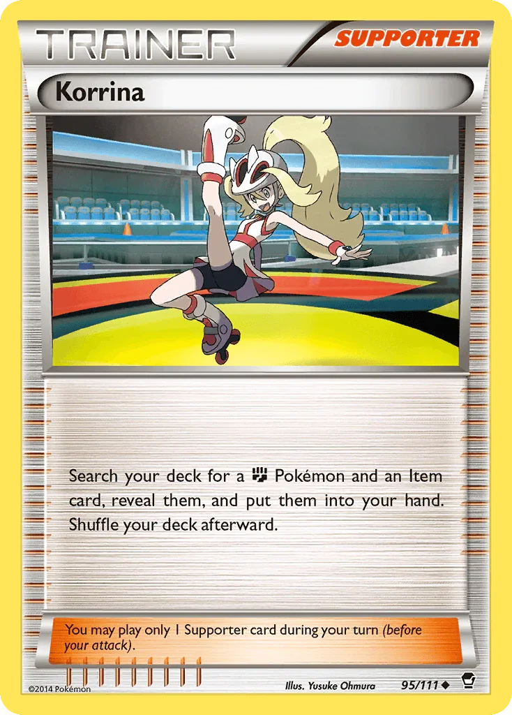 95, Normal, Reverse Holofoil, Supporter, Uncommon, XY: Furious Fists Korrina (95/111) [XY: Furious Fists] - Trading Card World