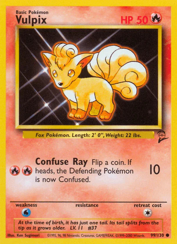 99, Base Set 2, Common, Fire, Normal, Water[×2] Vulpix (99/130) [Base Set 2] - Trading Card World