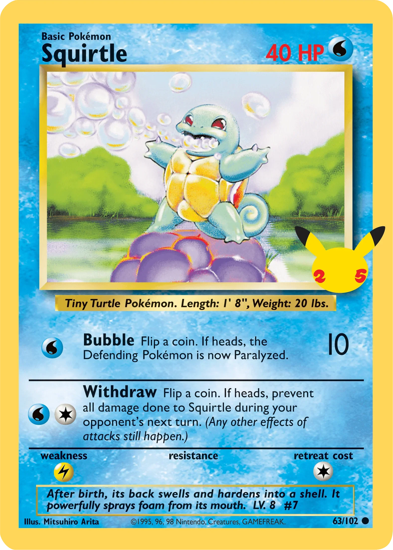 63, First Partner Pack, Lightning, Normal, Promo, Water Squirtle (63/102) [First Partner Pack] - Trading Card World