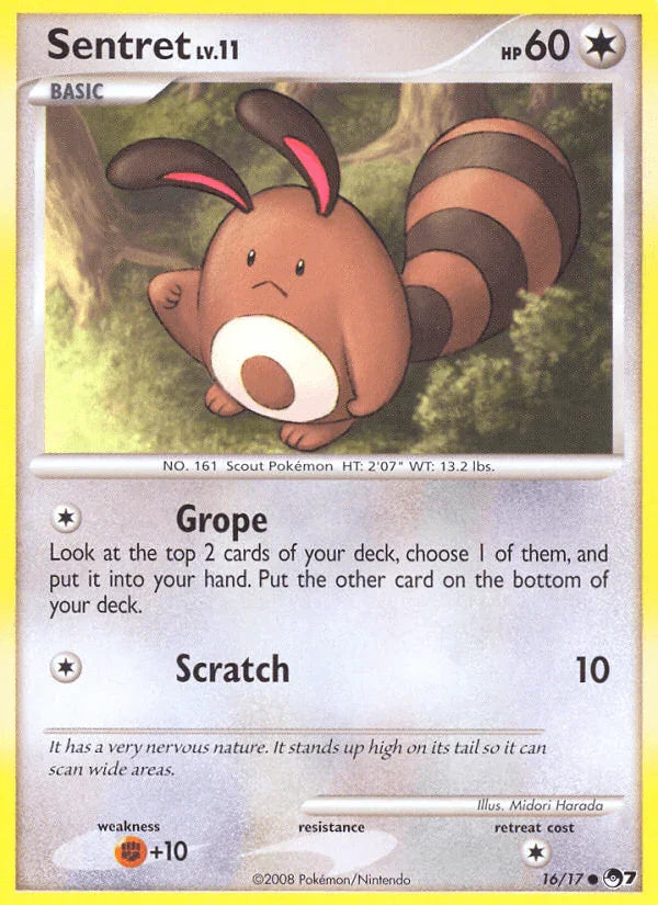 16, Colorless, Common, Fighting[+10], Normal, POP Series 7 Sentret (16/17) [POP Series 7] - Trading Card World