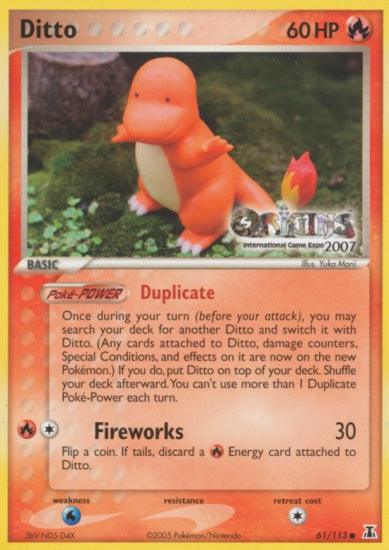 61, Common, EX: Delta Species, Fire, Normal, Water [x2] Ditto (61/113) (Origins Game Fair 2007) [EX: Delta Species] - Trading Card World