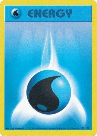 102, Base Set Shadowless Unlimited, Basic Energy, Common, Normal Water Energy (102/102) [Base Set Shadowless Unlimited] - Trading Card World