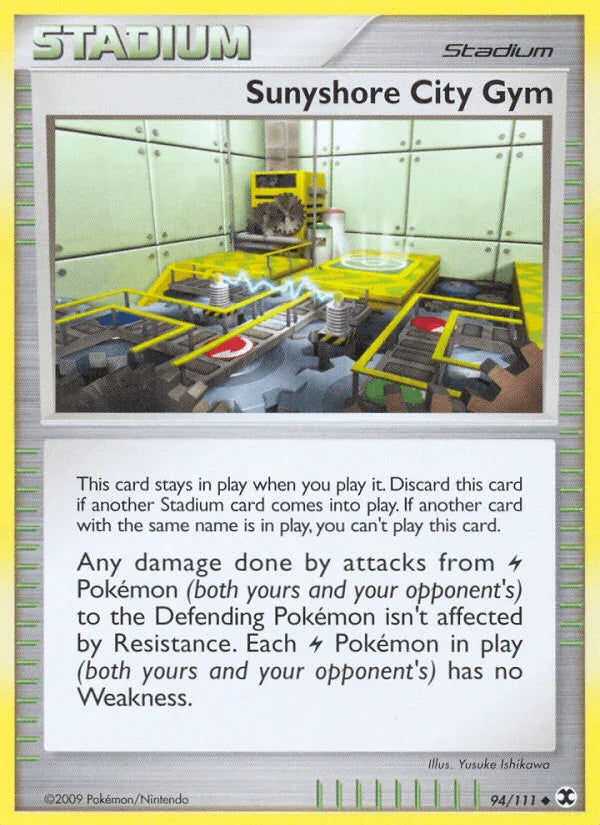 94, Normal, Platinum: Rising Rivals, Reverse Holofoil, Stadium, Uncommon Sunyshore City Gym (94/111) [Platinum: Rising Rivals] - Trading Card World
