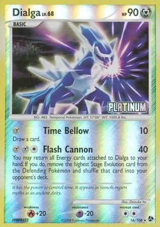 16, Burger King Promos: 2009 Collection, Fire[+20], Metal, Promo, Psychic[-20], Reverse Holofoil Dialga (16/106) [Burger King Promos: 2009 Collection] - Trading Card World