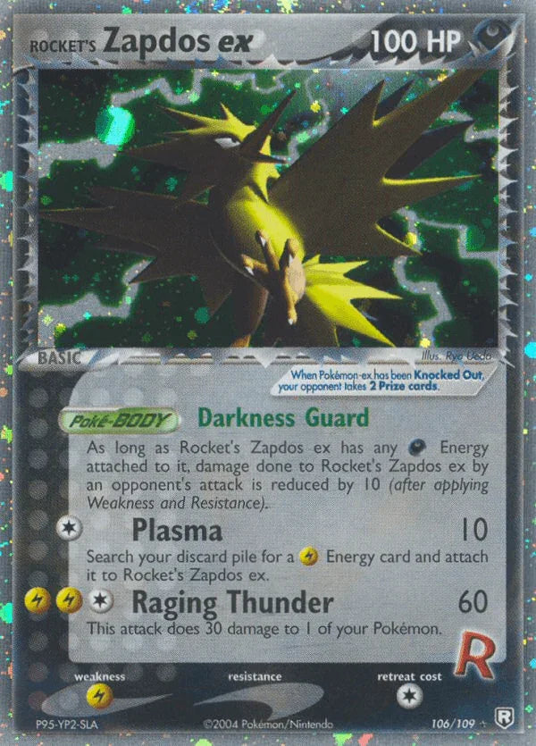 106, Darkness, EX: Team Rocket Returns, Holofoil, Lightning[×2], Ultra Rare Rocket's Zapdos ex (106/109) [EX: Team Rocket Returns] - Trading Card World