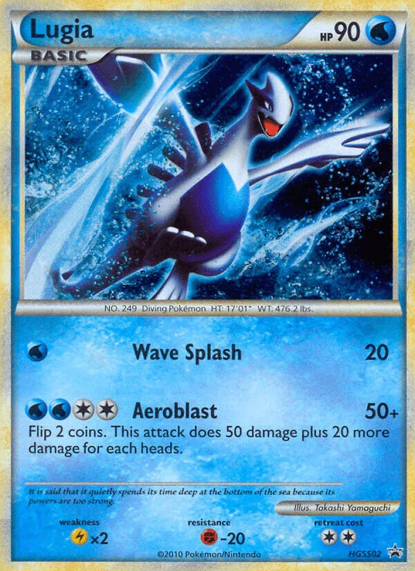 Black Star Promo, Fighting[-20], HeartGold & SoulSilver: Black Star Promos, HGSS02, Holofoil, Lightning[×2], Water Lugia (HGSS02) [HeartGold & SoulSilver: Black Star Promos] - Trading Card World