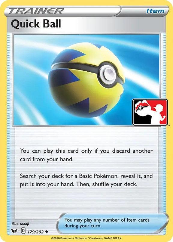 179, Holofoil, Item, Normal, Prize Pack Series One, Uncommon Quick Ball (179/202) [Prize Pack Series One] - Trading Card World