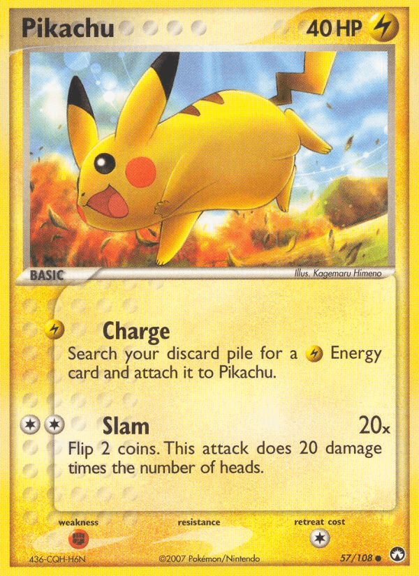 57, Common, EX: Power Keepers, Fighting[×2], Lightning, Normal Pikachu (57/108) [EX: Power Keepers] - Trading Card World