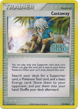 72, EX: Crystal Guardians, Reverse Holofoil, Supporter, Uncommon Castaway (72/100) (Stamped) [EX: Crystal Guardians] - Trading Card World