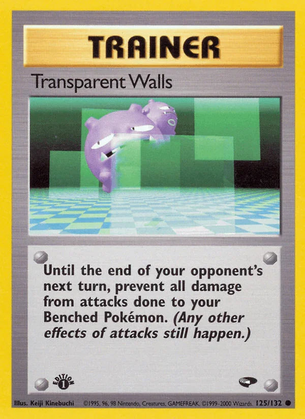 125, 1st Edition Normal, Common, Gym Challenge 1st Edition, Trainer Transparent Walls (125/132) [Gym Challenge 1st Edition] - Trading Card World