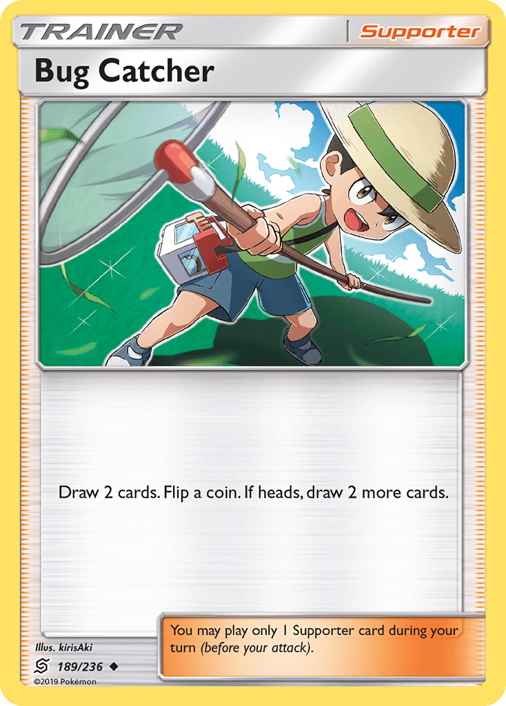 189, Normal, Reverse Holofoil, Sun & Moon: Unified Minds, Supporter, Uncommon Bug Catcher (189/236) [Sun & Moon: Unified Minds] - Trading Card World
