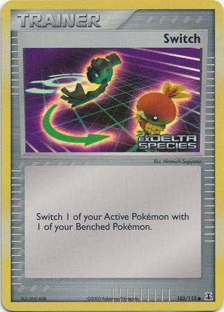 102, Common, EX: Delta Species, Item, Reverse Holofoil Switch (102/113) (Stamped) [EX: Delta Species] - Trading Card World