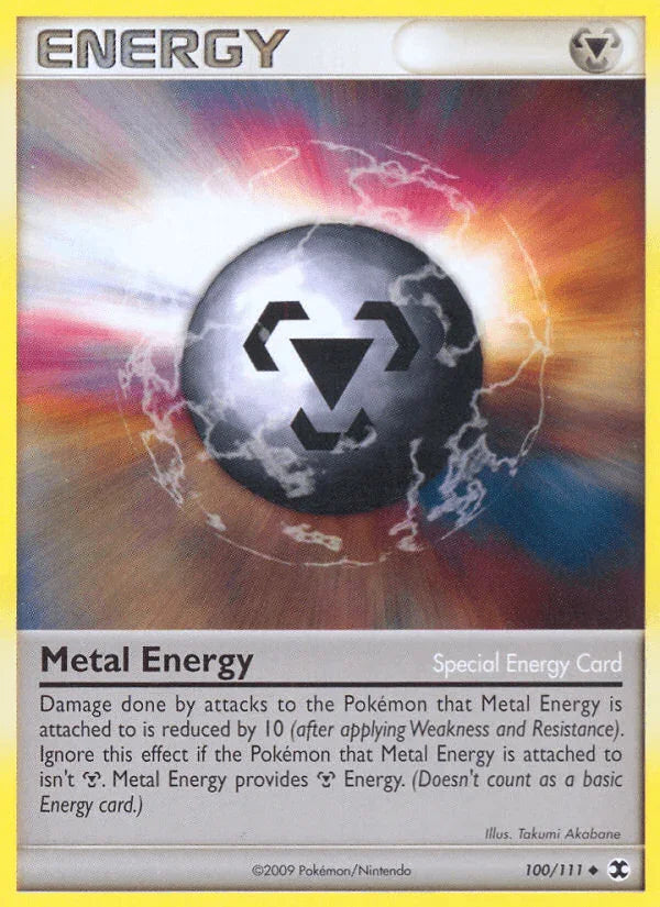 100, Metal, Normal, Platinum: Rising Rivals, Reverse Holofoil, Uncommon Metal Energy (100/111) [Platinum: Rising Rivals] - Trading Card World