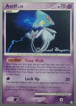 19, Normal, Psychic, Psychic[+20], Rare, World Championships 2010 Azelf LV.55 (19/146) (Happy Luck - Mychael Bryan) [World Championships 2010] - Trading Card World