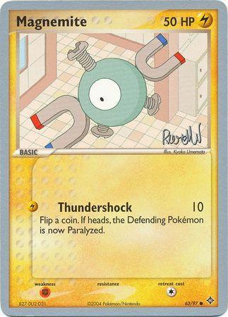 63, Common, Fighting[×2], Lightning, Normal, World Championships 2004 Magnemite (63/97) (Rocky Beach - Reed Weichler) [World Championships 2004] - Trading Card World