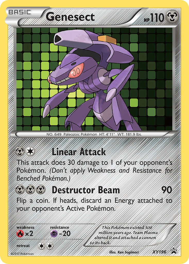 Fire[×2], Holofoil, Metal, Promo, Psychic[-20], XY196, XY: Black Star Promos Genesect (XY196) [XY: Black Star Promos] - Trading Card World
