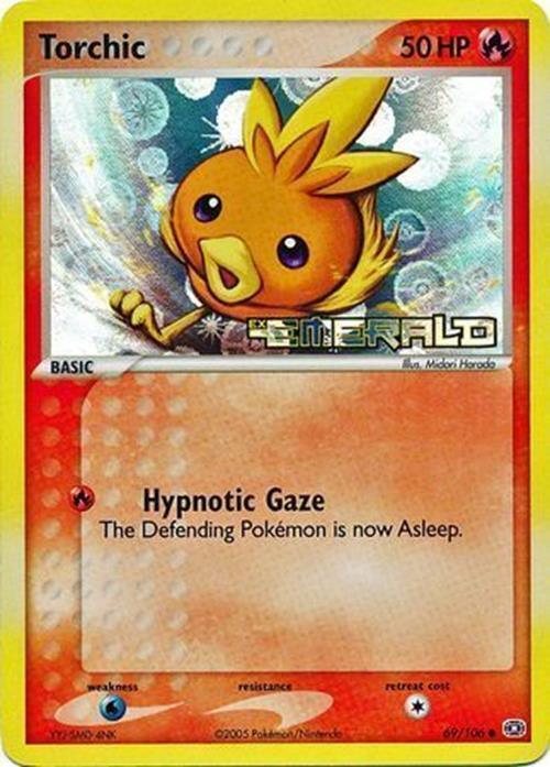 69, Common, EX: Emerald, Fire, Reverse Holofoil, Water[×2] Torchic (69/106) (Stamped) [EX: Emerald] - Trading Card World
