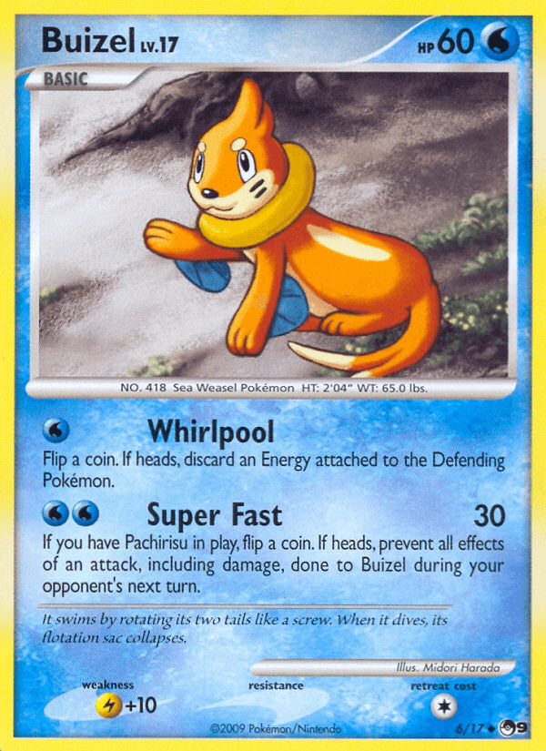 Lightning [+10], Normal, POP Series 9, Uncommon, Water Buizel (6/17) [POP Series 9] - Trading Card World