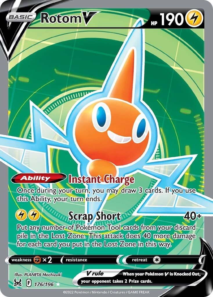 176, Fighting [x2], Holofoil, Lightning, Sword & Shield: Lost Origin, Ultra Rare Rotom V (176/196) [Sword & Shield: Lost Origin] - Trading Card World