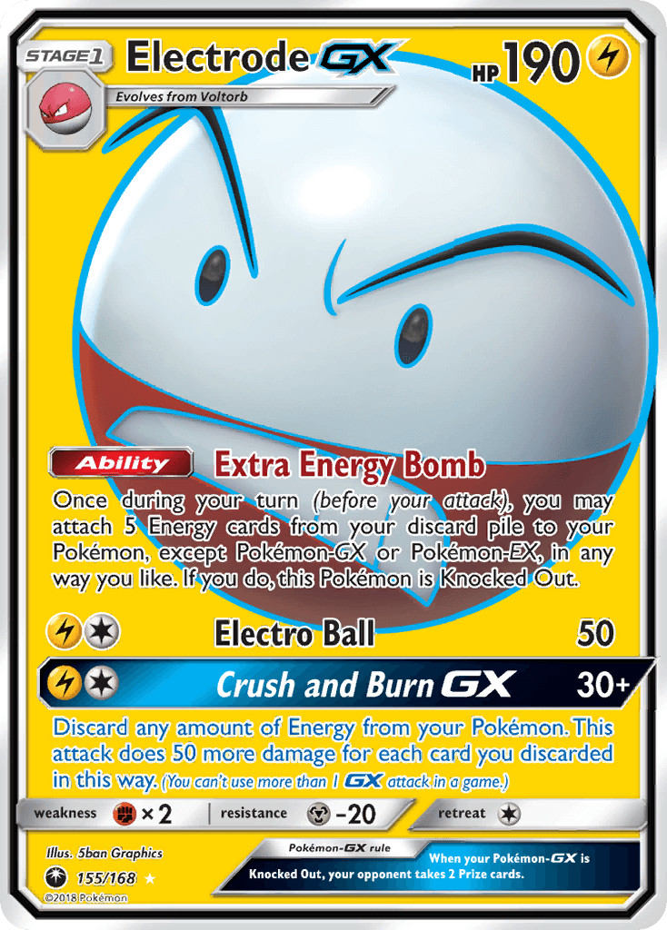 155, Fighting[×2], Holofoil, Lightning, Metal[-20], Sun & Moon: Celestial Storm, Ultra Rare Electrode GX (155/168) [Sun & Moon: Celestial Storm] - Trading Card World