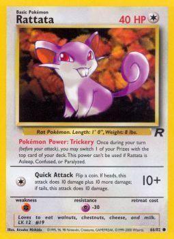 66, Colorless, Common, Fighting[×2], Normal, Psychic[-30], Team Rocket Unlimited Rattata (66/82) [Team Rocket Unlimited] - Trading Card World