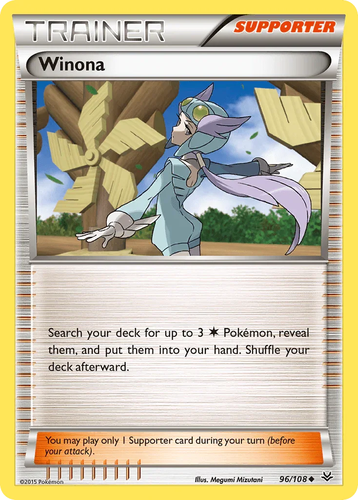 96, Normal, Reverse Holofoil, Supporter, Uncommon, XY: Roaring Skies Winona (96/108) [XY: Roaring Skies] - Trading Card World