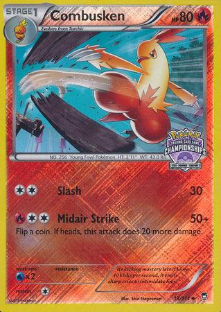 13, Fire, Promo, Reverse Holofoil, Water[×2], XY: Furious Fists Combusken (13/111) (Championship Promo) [XY: Furious Fists] - Trading Card World