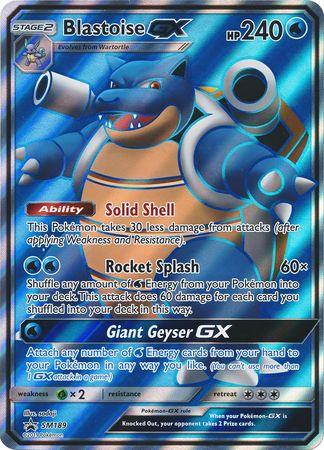Grass[x2], Holofoil, Promo, SM189, Sun & Moon: Black Star Promos, Water Blastoise GX (SM189) (Jumbo Card) [Sun & Moon: Black Star Promos] - Trading Card World