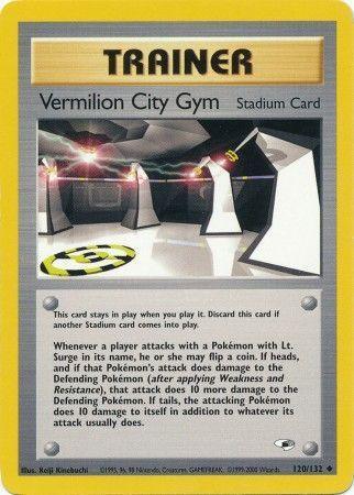 120, Gym Heroes Unlimited, Normal, Stadium, Uncommon Vermilion City Gym (120/132) [Gym Heroes Unlimited] - Trading Card World
