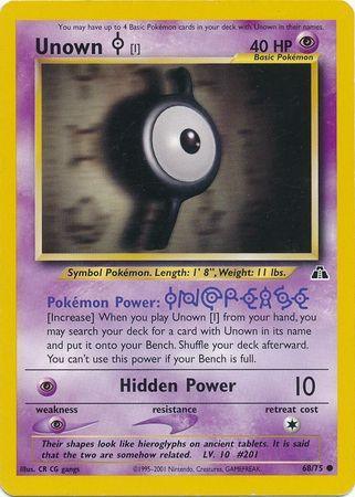 68, Common, Neo Discovery Unlimited, Normal, Psychic, Psychic[×2] Unown [I] (68/75) [Neo Discovery Unlimited] - Trading Card World