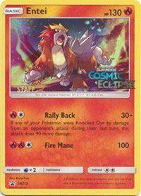 Fire, Holofoil, Promo, SM219, Sun & Moon: Black Star Promos, Water[×2] Entei (SM219) (Staff Prerelease Promo) [Sun & Moon: Black Star Promos] - Trading Card World