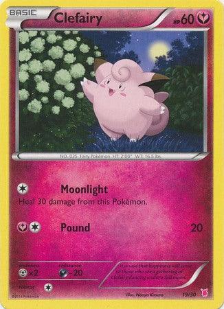 19, Darkness[-20], Fairy, Metal[×2], Normal, Promo, XY: Trainer Kit 1 - Wigglytuff Clefairy (19/30) [XY: Trainer Kit 1 - Wigglytuff] - Trading Card World