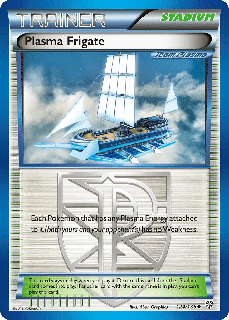 124, Black & White: Plasma Storm, Normal, Reverse Holofoil, Stadium, Uncommon Plasma Frigate (124/135) [Black & White: Plasma Storm] - Trading Card World