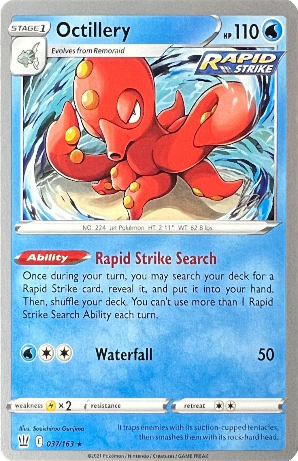 037, Lightning [x2], Normal, Rare, Water, World Championships 2022 Octillery (037/163) (Cheryl Again - Sebastian Lashmet) [World Championships 2022] - Trading Card World