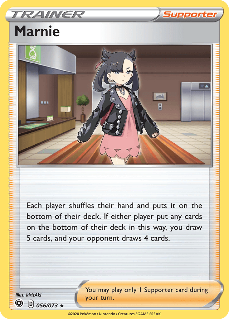 056, Holo Rare, Holofoil, Reverse Holofoil, Supporter, Sword & Shield: Champion's Path Marnie (056/073) [Sword & Shield: Champion's Path] - Trading Card World