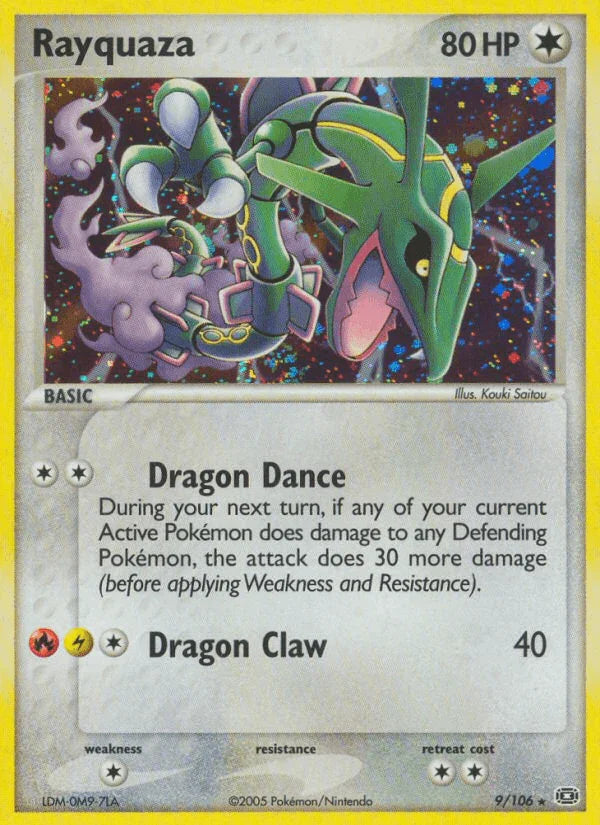 Colorless, Colorless[×2], EX: Emerald, Holo Rare, Holofoil Rayquaza (9/106) [EX: Emerald] - Trading Card World