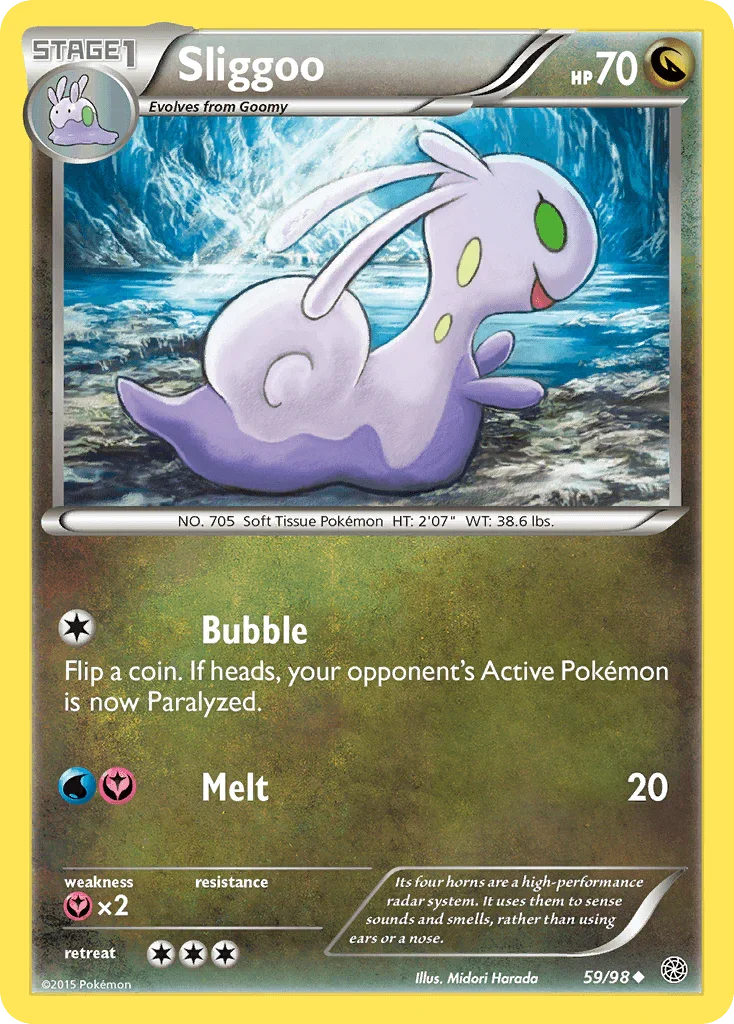 59, Dragon, Fairy[×2], Normal, Reverse Holofoil, Uncommon, XY: Ancient Origins Sliggoo (59/98) [XY: Ancient Origins] - Trading Card World