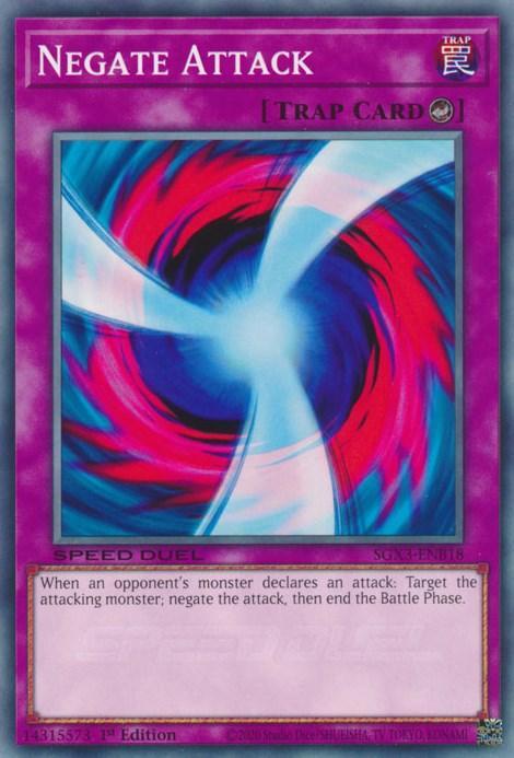 1st Edition, Common, Counter Trap, Speed Duel GX: Duelists of Shadows, Trap Negate Attack [SGX3-ENB18] Common - Trading Card World