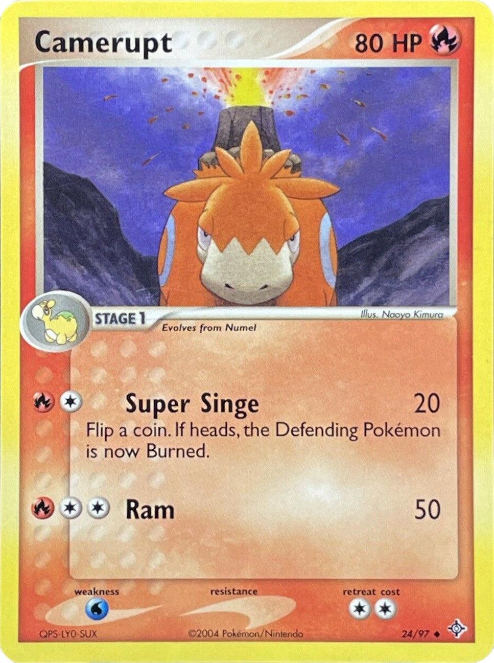 24, EX: Battle Stadium, Fire, Normal, Uncommon, Water[×2] Camerupt (24/97) [EX: Battle Stadium] - Trading Card World