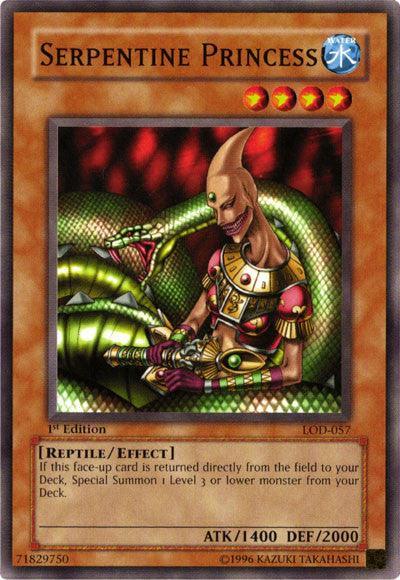 1st Edition, Common, Effect Monster, Legacy of Darkness, Reptile, Unlimited, Water Serpentine Princess [LOD-057] Common - Trading Card World